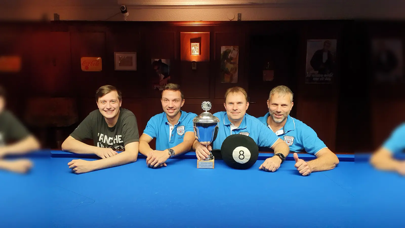 Verdiente Sieger (v. li.): Lukas Späth (4. Platz), Markus Blieninger (2. Platz), Josef Scharl (Sieger), Thomas Deuter (3. Platz). (Foto: Verein)