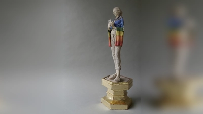 Apostelin Peace lautet der Titel dieser Figur von Gastkünstlerin Stephanie Roos. (Foto: Roos)