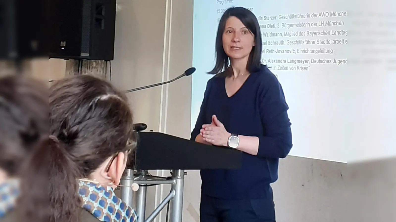 Stadträtin Anne Hübner würdigte als einer der Ehrengäste bei der Jubiläumsfeier die Leistungen der Lebens- und Erziehungsberatung. (Foto: mha)