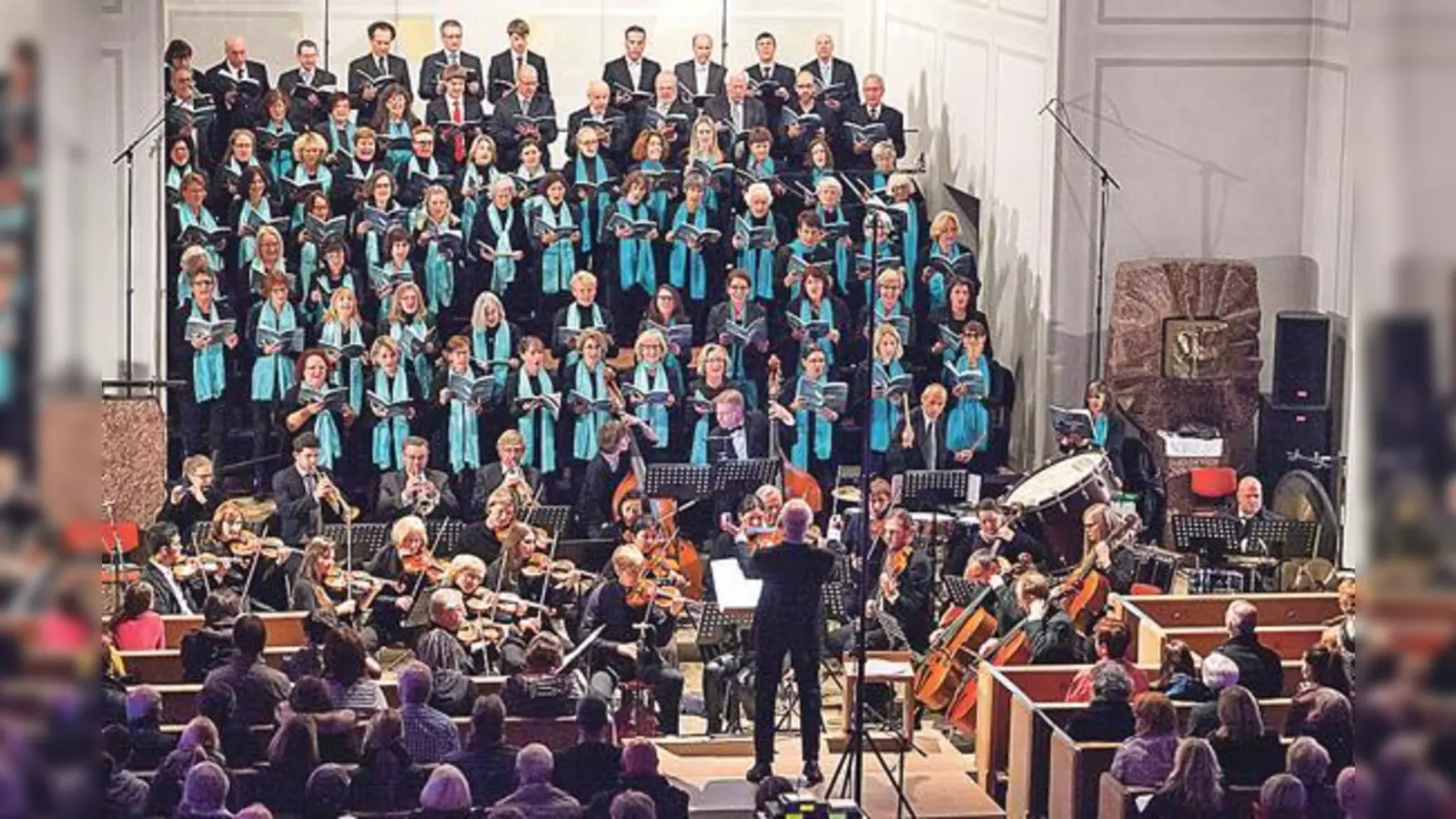 Es singen und musizieren der Chor von St. Emmeram und das Regensburger Kammerorchester unter der Leitung von Armin Jäck.	 (Foto: Janine Stengel-Lewis)