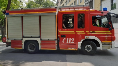 Insgesamt 35 Fahrzeuge der Feuerwehr und der Hilfsorganisationen waren im Einsatz. Im Bus befanden sich 26 Kindergartenkinder. (Archivbild: mha)