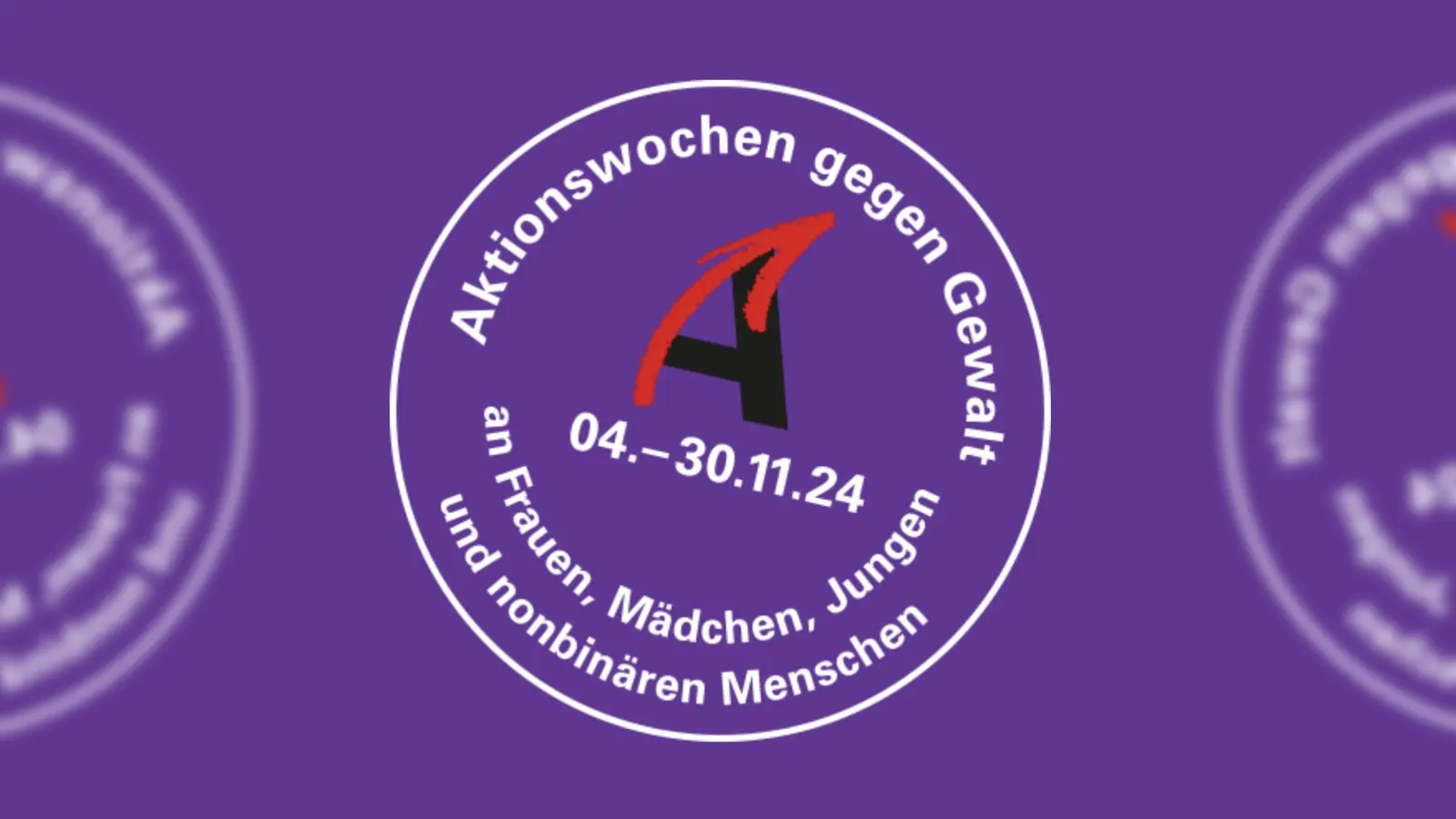 Die Münchner Aktionswochen gegen Gewalt finden jedes Jahr im November statt. (Grafik: Gleichstellungsstelle für Frauen München)
