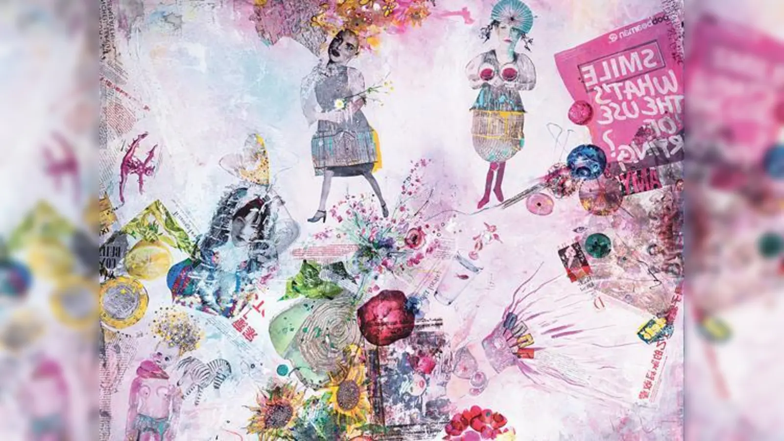 Printmedien, integriert in Ölbilder: Claudia Bläsi bezeichnet diese, ihre Werke als »icons«.	 (Foto: VA)