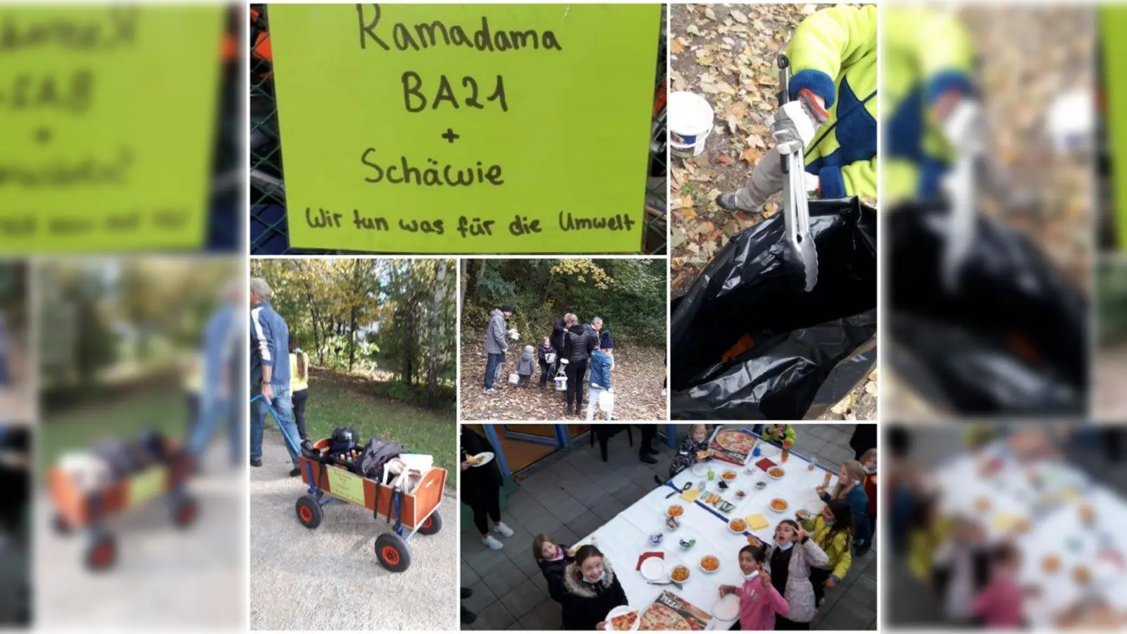 Um die Aktion zu dokumentieren wurde im Anschluss eine Collage erstellt. (Foto: Kinder- und Jugendtreff Schäferwiese)