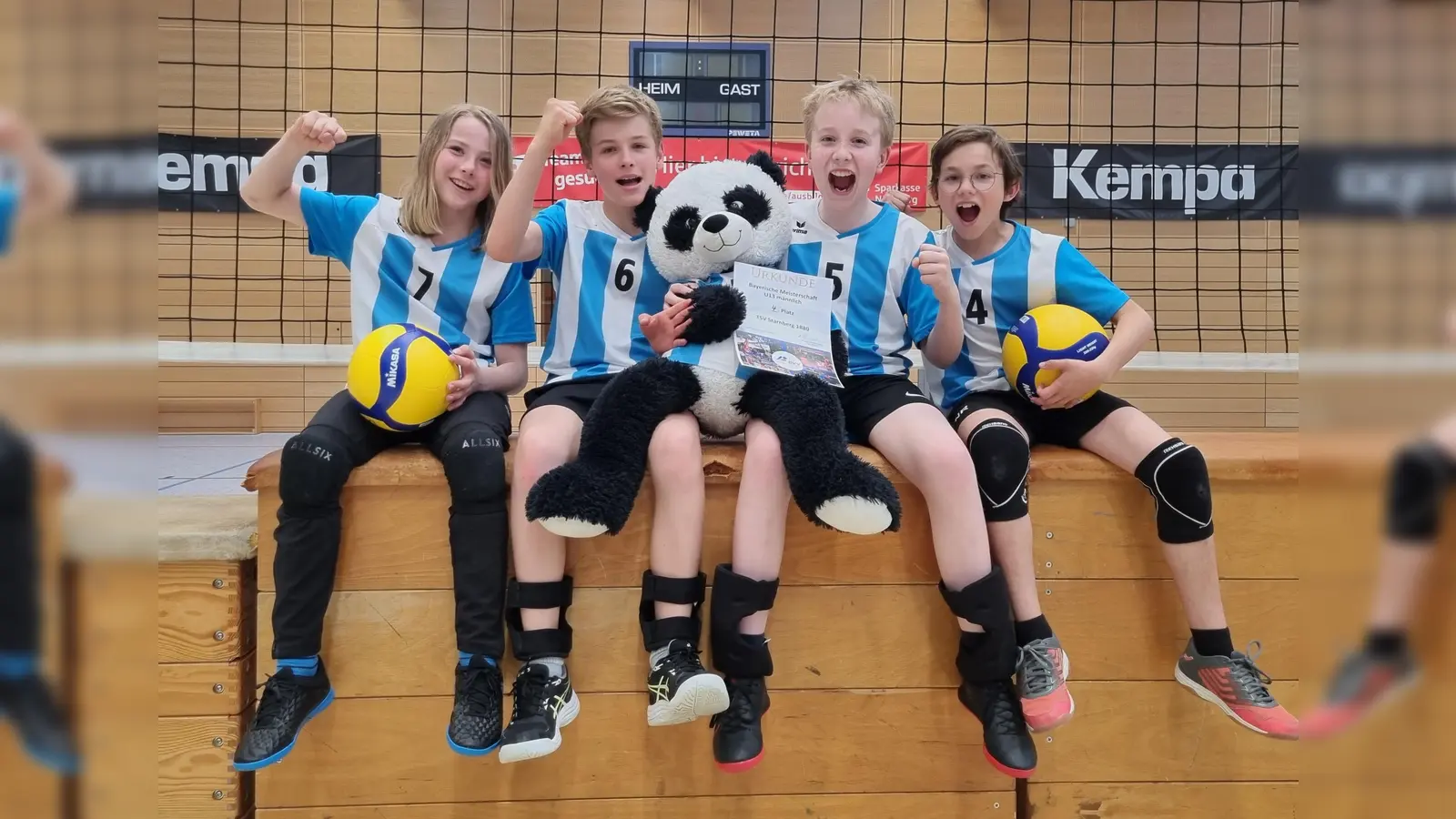 Haben eine super Leistung bei den Bayerischen Meisterschaften gezeigt (von links): Sebastian Klein, Lenny Summerer, Jannik Pohlus und Noah Reitberger haben den vierten Platz belegt. (Foto: TSV)