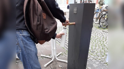 Der Trinkwasserspender am Rindermarkt gehört zu den Neuanlagen. Er war bereits letzten Sommer in Betrieb. (Foto: mha)