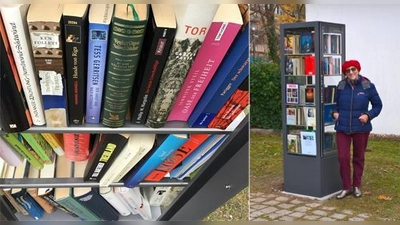 Gertrud Hischer betreut das Schränkchen.  (Foto: Daniel Mielcarek/privat)