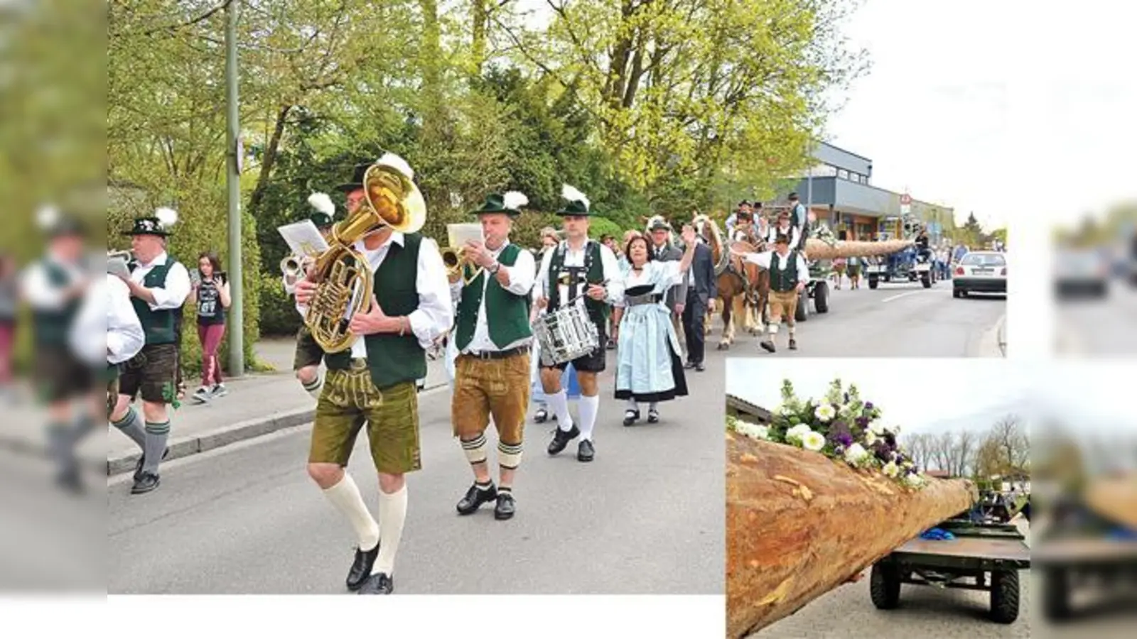 Die Schützengesellschaft Gemütlichkeit Daglfing e.V. holte am Sonntag den Maibaum ein und brachte ihn zu seinem Lagerplatz an die Küstnerstraße. 	 (Foto: VA, ahi)
