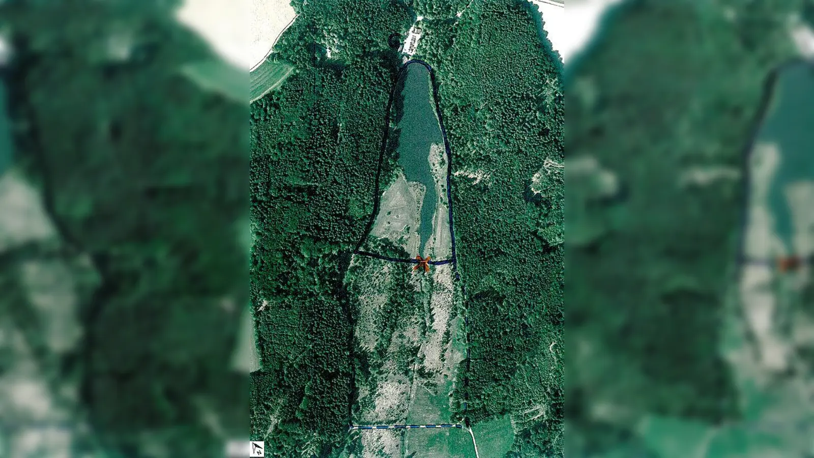 Das ist die Ausweichroute am Deiniger Weiher für Spaziergänger. 	 (Foto: Landratsamt)