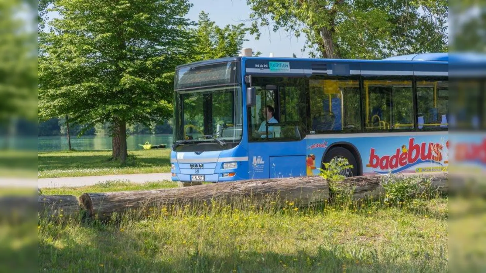 Auch mit öffentlichen Verkehrsmitteln gelangt man problemlos zur Langwieder Seenplatte. Der Badebus sorgt dafür. (Foto: SWM)