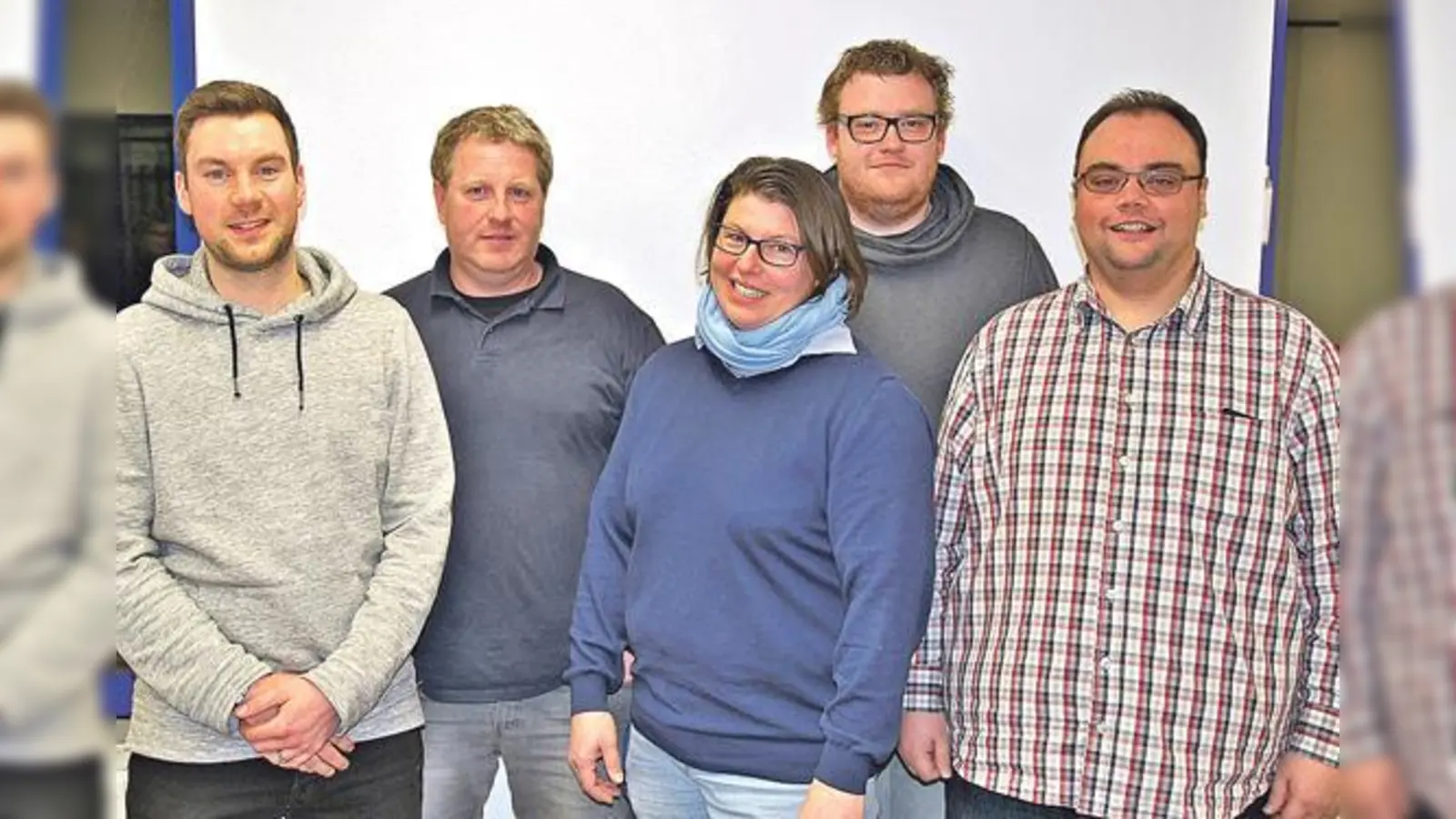 Christian Martschin, Martin Harbeck, Susanne Meister, Mathias Bortel und Florian Weidner (v.l.n.r.).	 (Foto: THW München-Ost)