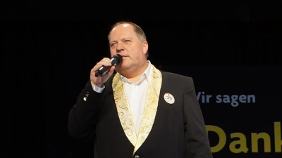 Thomas Rößle, 1. Vorstand des Vereins Frohsinn 2000, begrüßte die Gäste zum Danke-Tag. (Foto: Frohsinn 2000)