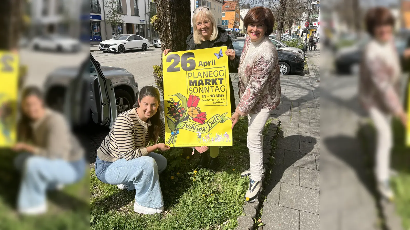 Sarah Bauer, Claudia Weiß-Hofmann und Susanne Trenkle (von links) von Wir in Planegg freuen sich auf die Dult. (Foto: Fritz Weiß)