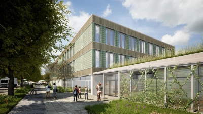 Zukunftsfähige Limesschule: Bis 2026/27 entsteht ein Neubau mit einer Sport- und Schwimmhalle, Mensa und Lernhaus. (Foto: LMJD – Dennerle Motzet Architekten Part mbB)