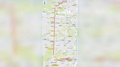 Die 8,3 Kilometern lange Strecke der Tram Westtangente. (Foto: Münchner Verkehrsgesellschaft)