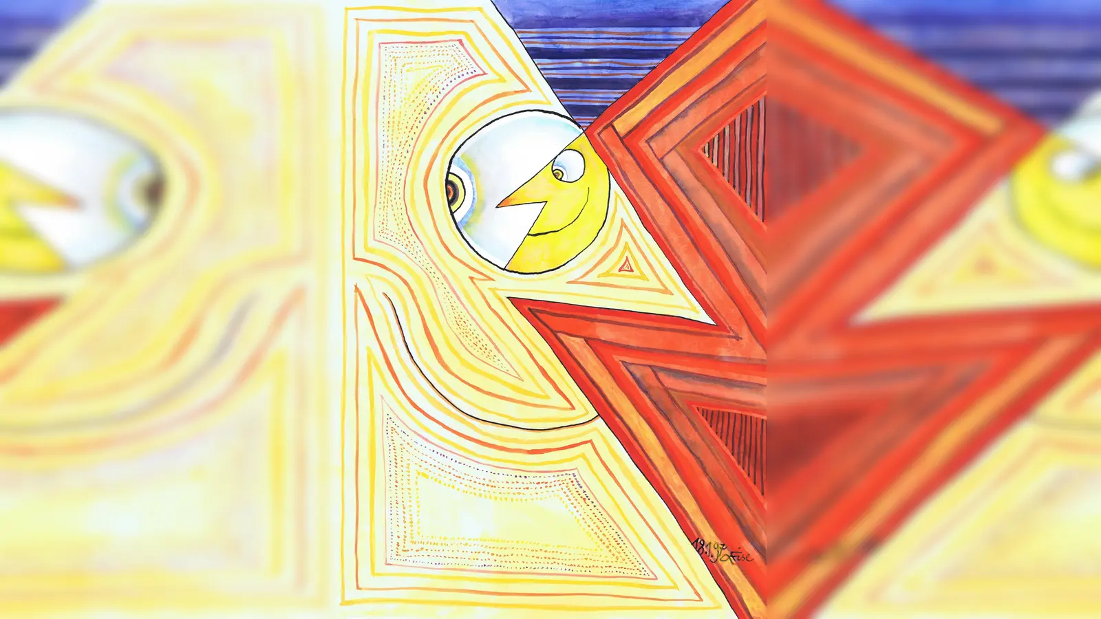 „Den Blickwinkel zurechtrücken” lautet der Titel dieses Werkes von Albert Fischer. (Foto: Fischer)