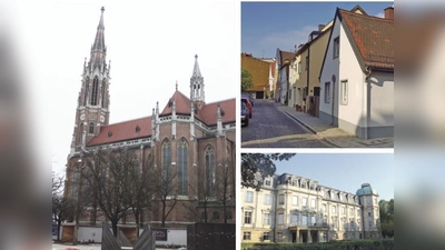 Die Heilig-Kreuz-Kirche, die Feldmüllersiedlung (rechts oben) oder den Bundesfinanzhof können Interessierte am Sonntag bei Führungen entdecken.	 (Foto: bs, N. Schebelle)