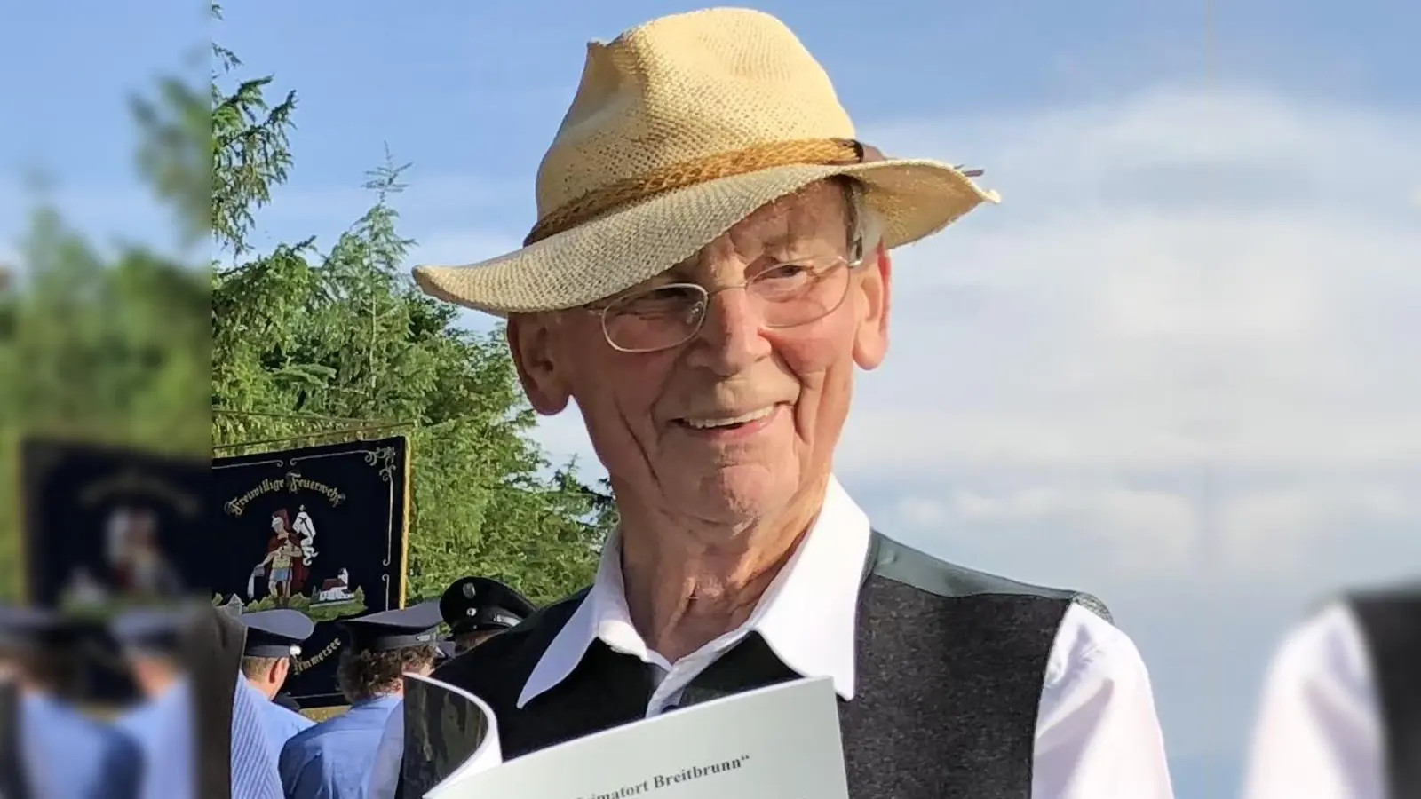 Johann Kaindl bei einer Feierstunde an der Europakapelle auf seinem geliebten Jaudesberg im Jahr 2018. (Foto: pst)