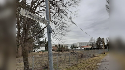 Auf diesem Grundsstück sollen im Herbst die Bauarbeiten für das Kinderhaus beginnen. Es liegt in der Nähe des Hallenbades und der Volkshochschule.  (Foto: mha)