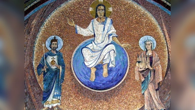 In St. Heinrich ist das Bamberger Kaiserpaar Heinrich und Kunigunde dargestellt (sie hält den Bamberger Dom in ihren Händen). (Foto: job)