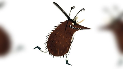 Spino ist der Held eines italienischen Kinderbuches: Er lebt in einem schwarzen, wirklich schwarzen Wald und ist über und über mit Stacheln bedeckt. Den lieben langen Tag verbringt er damit, alle anderen zu verschrecken - bis eines Morgens ... (Foto: Internationale Jugendbibliothek / 2016 Camelozampa)