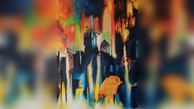 Reinhard Schiemann zeigt Acrylbilder. (Foto: Reinhard Schiemann)