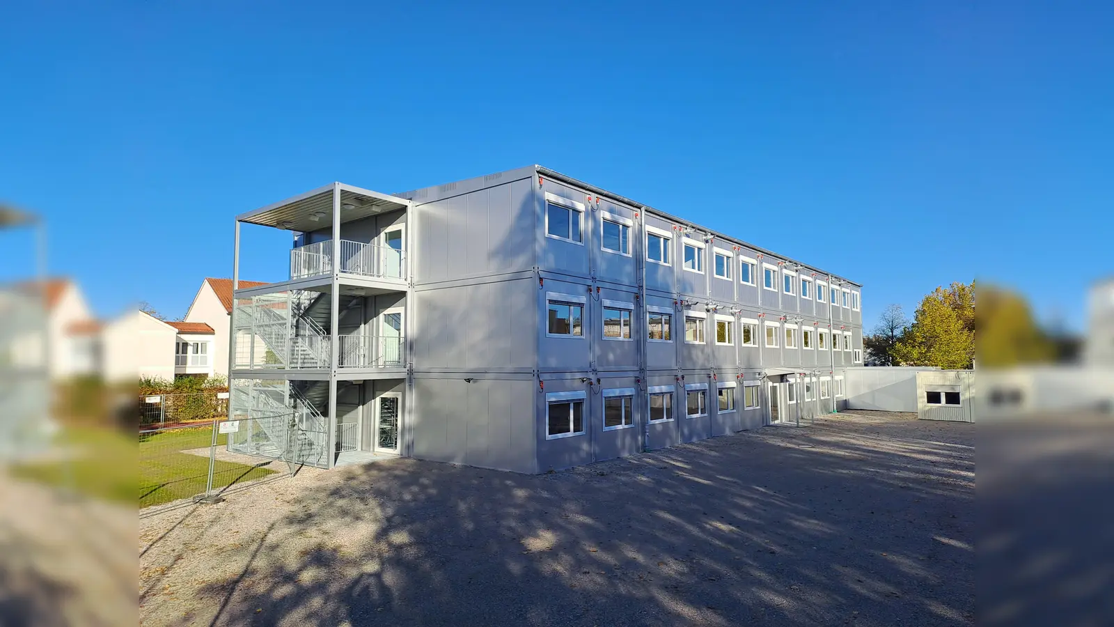 Das Interimsgebäude steht und bietet Platz für ca. 350 Kinder. (Foto: Stadt Weilheim)