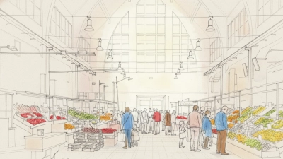 Die SPD-Stadtratsfraktion hat vorgeschlagen, nur Halle 1 für Handel und Gastronomie zu nutzen. (Grafik: SPD-Stadtratsfraktion )