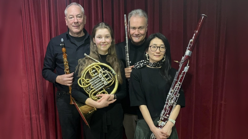 Das Bläserquartett spielt Werke von Rossini, Jadin, Eler, Catel und Gambaro. (Foto: Hans Blume)