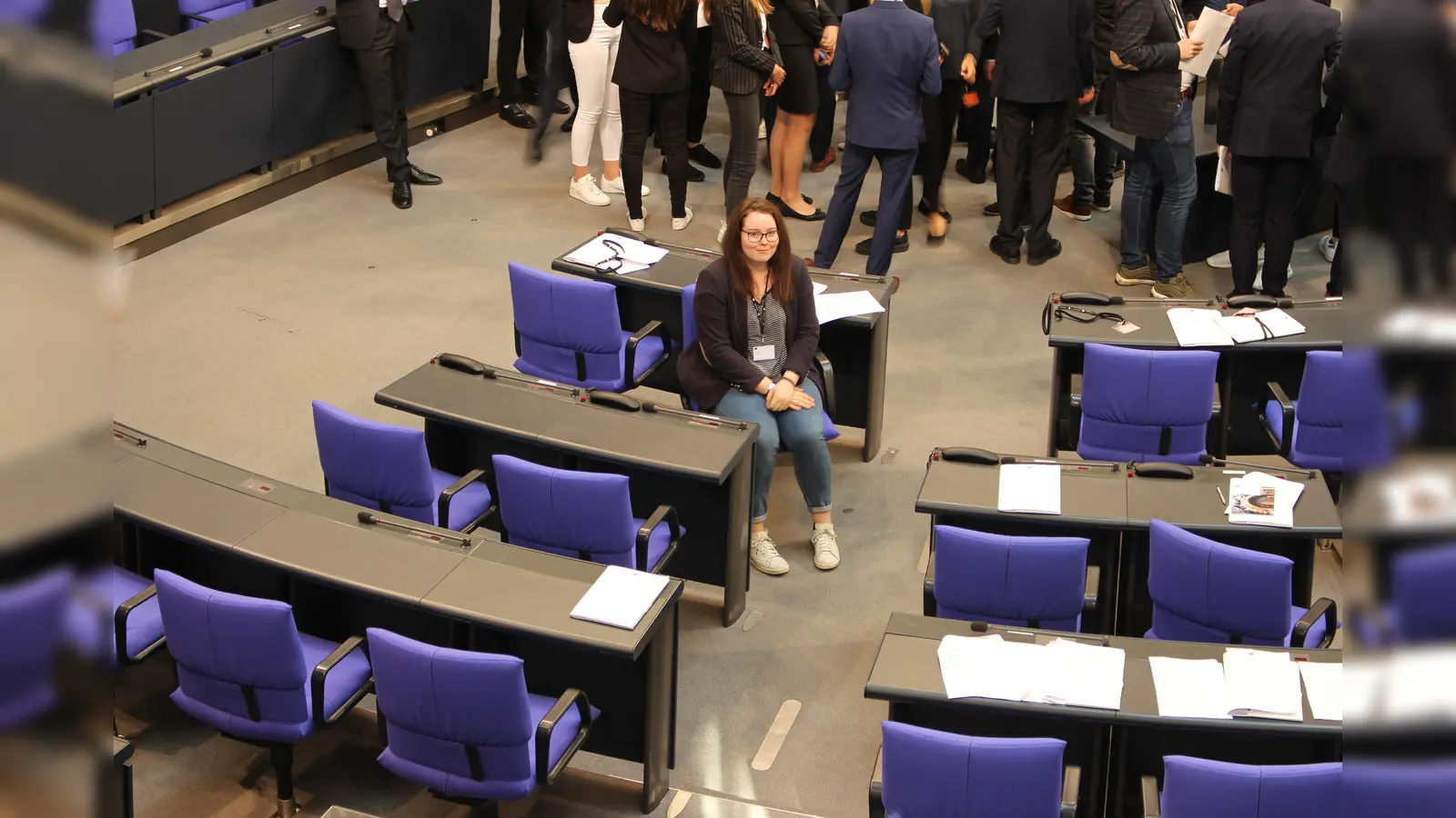 Zusammen mit 354 Jugendlichen lernte Eva Haller die Abläufe eines Parlaments kennen. (Foto: Michael Langer)