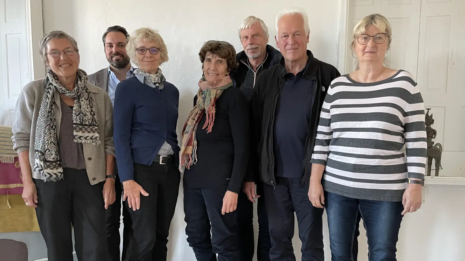 Die Mitglieder des Runden Tisches Wohnen von links: Angelika Lange-Gao, Alexander Keim, Christine Hollacher, Traudi Köhl, Gerd Mulert, Sprecher Traugott Schöfthaler und Christl Voit. (Foto: pst)