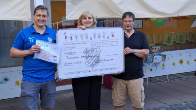 Der Sportverein überreichte einen Scheck über 1.041 Euro an das Familienzentrum Hadern-Blumenau. (Foto: SVSB)