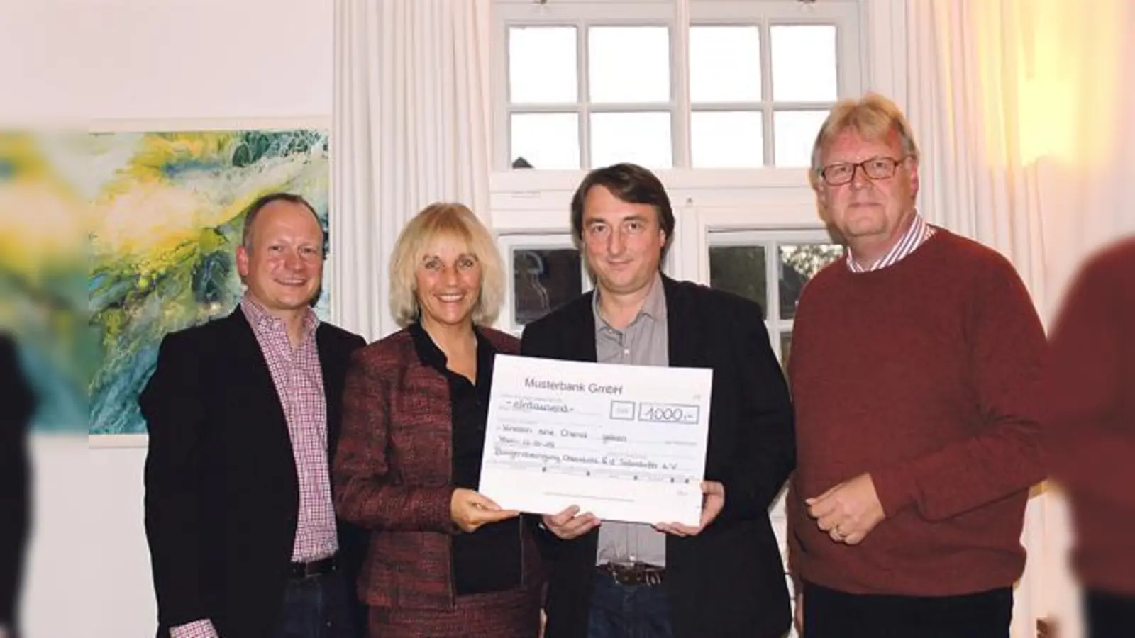 Ingo Gugisch, Bürgermeisterin Gabriele Müller, Martin Metzger und Ton van Lier (v.l.).	 (Foto: Ute Dechent)