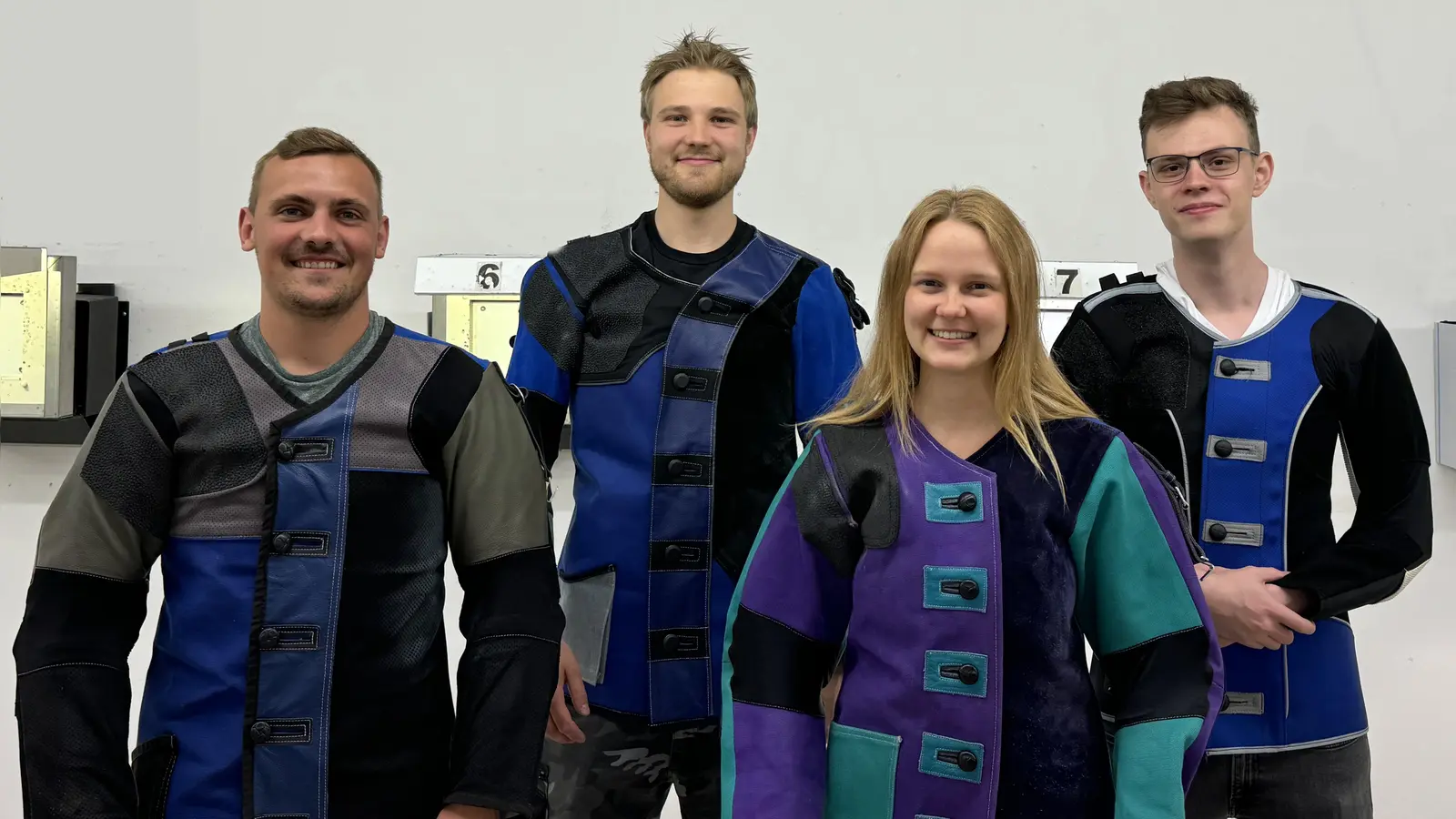 Gut in Schuss ist die 1. Mannschaft Luftgewehr der Altschützengesellschaft Feldkirchen. Von links nach rechts: Lukas Andraschko, Patrick Rappke, Sarah Janson und Maximilian Zoller. (Foto: Altschützengesellschaft Feldkirchen)