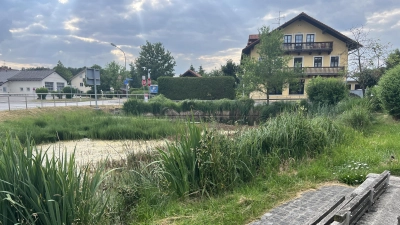 Wenn es in Höhenrain so etwas wie eine Dorfmitte gibt, dann ist es auf alle Fälle der Josef-und-Rosina-Werner-Platz beim Dorfweiher. (Foto: Susanne Hauck)