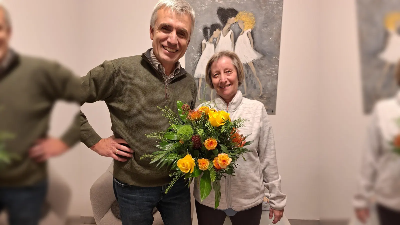 Angela Hof ist 400. Mitglied im Eigenheimerverein Grafing-Ebersberg – Vereinsvorstand Alexander Marx heißt sie herzlich willkommen. (Foto: Eigenheimerverein)