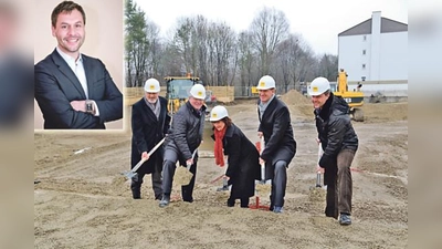 Adolf Wandinger, Stiftungs-Vorsitzender, Ulrich Rudolph, Techn. Bereichsleiter ED. Züblin AG, Marina Achhammer, LHM Direktorium, Dieter Weiß, Stiftungsratsvorsitzender und Florian Walter, Geschäftsführer Ballauf-Hof GmbH (v.l.n.r.).	 (F.: privat)