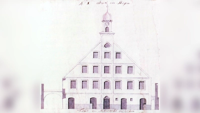Das Grafinger Rathaus, in dem Max Joseph Wagenbauer vor 250 Jahren geboren wurde, in einem Plan von 1799. Am 31. Juli erfährt man mehr über ihn. (F: Archiv der Stadt Grafing)