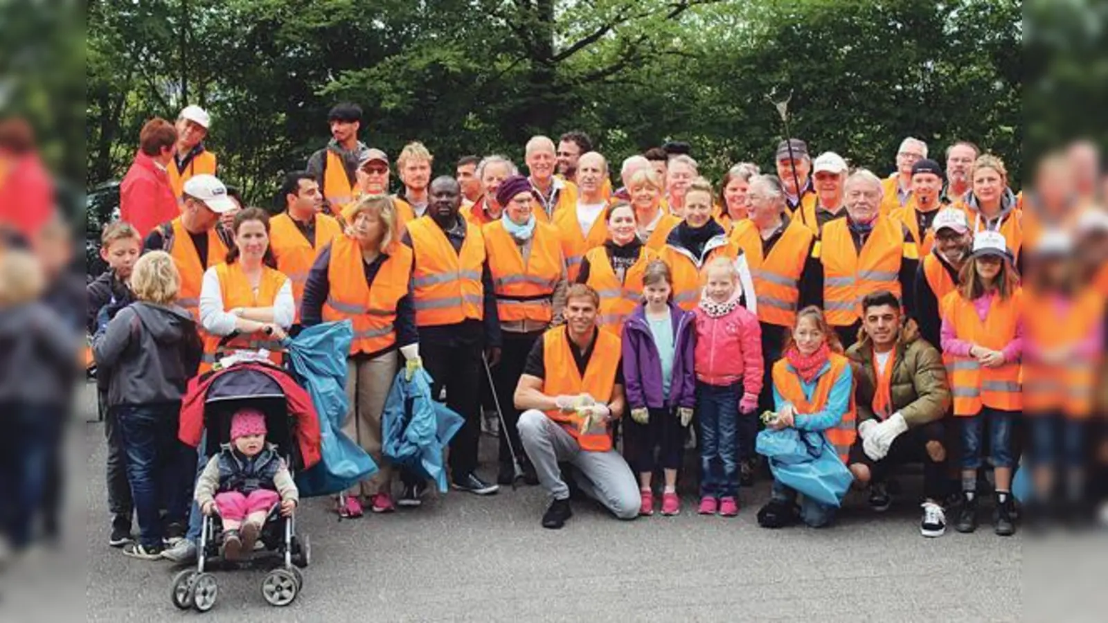 Mehr als 60 Helfer, also über 120 fleißige Hände, packten in Kirchheim mit an. Bürgermeister Maximilian Böltl (vorne Mitte) ging mit gutem Beispiel voran.	 (Foto: Gemeinde Kirchheim)