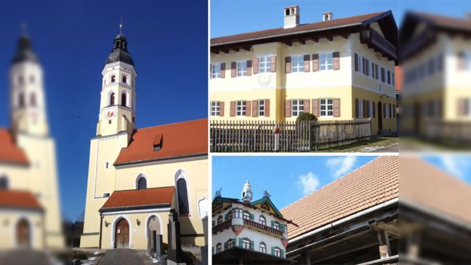 Die Pfarrkirche von St. Michael bildet den Ausgangspunkt eines schützenswerten Ensembles, ebenso wie das Heimatmuseum in der Holzkirchner Straße in Arget.	 (Fotos: hw)