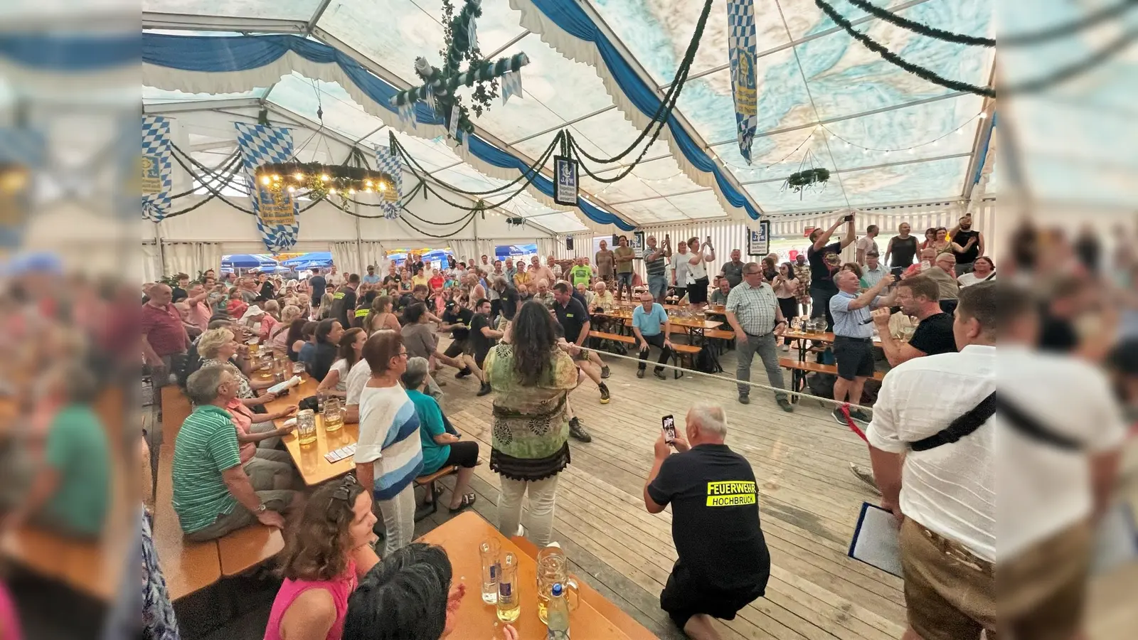 Der Tauziehwettbewerb war ein gelungener Abschluss der 50. Garchinger Bürgerwoche. (Foto: K. Huber, Stadt Garching)