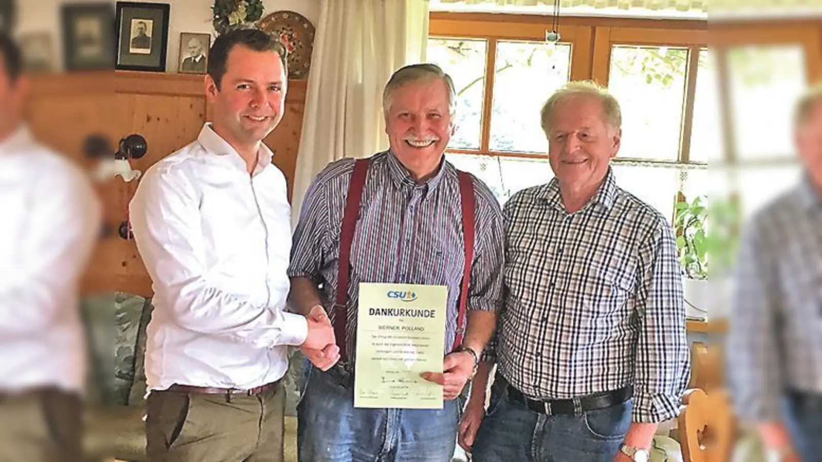 Andreas Lenz, Werner Polland und Martin Moosmeyer (v. li) verstanden sich prächtig.	 (Foto: CSU KV Ebersberg)