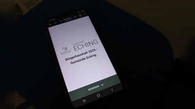 Über die Eching-App kann man seine Stimmen für die Bürgerhaushalts-Vorschläge abgeben. Es ist aber auch per E-Mail oder Brief möglich.  (Foto: mha, App: Gem. Eching)