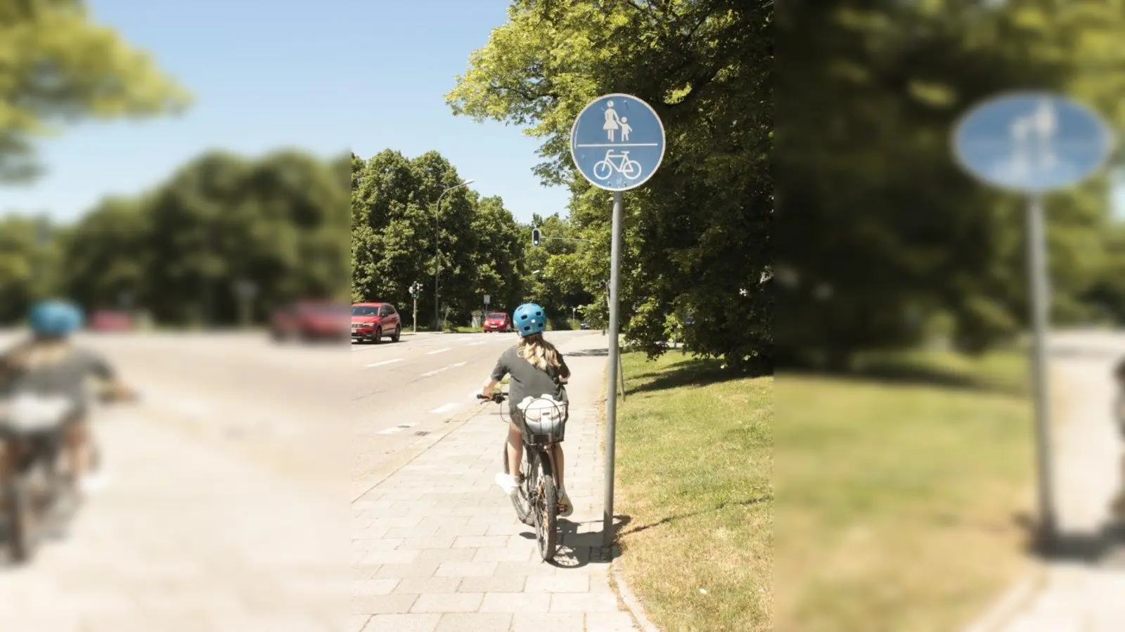 Hier wird's eng: Zwischen Schönstatt-Zentrum und TSV Solln ist für Radler wenig Platz. (Foto: job)