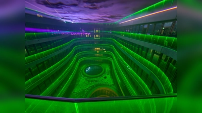 Das neue Gebäude ist für den Bauherren ein „Büro-Ökosystem” und „der Arbeitsplatz der Zukunft”. (Foto: FidCap/Mathis Beutel)