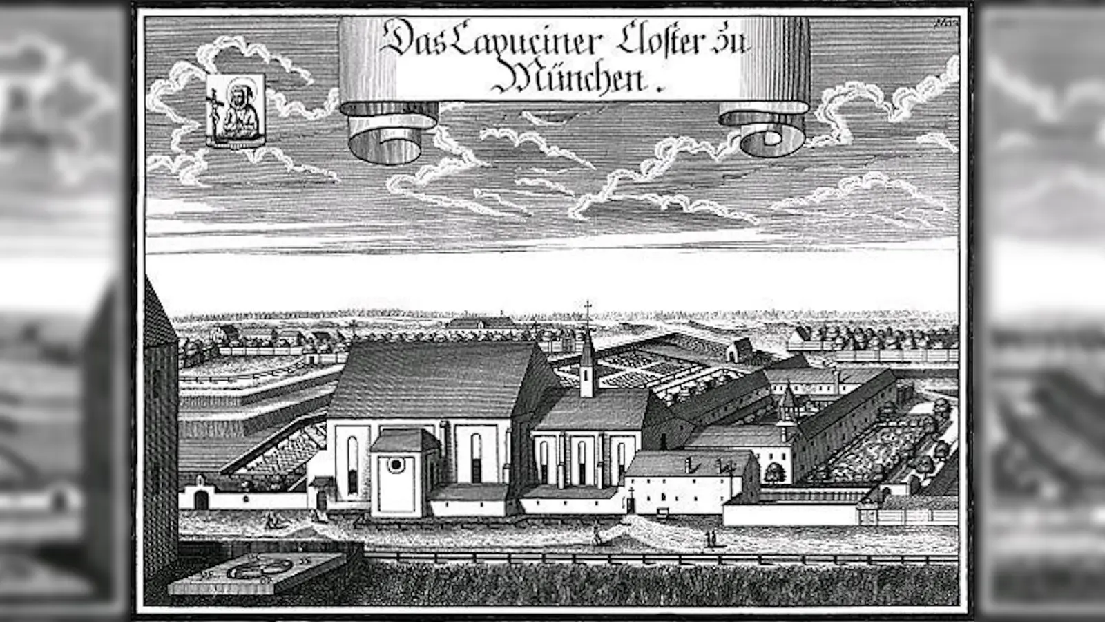 Blick in die Vergangenheit: Historische Ansicht des Kapuzinerklosters in München. (Foto: NordOstKultur-Verein)