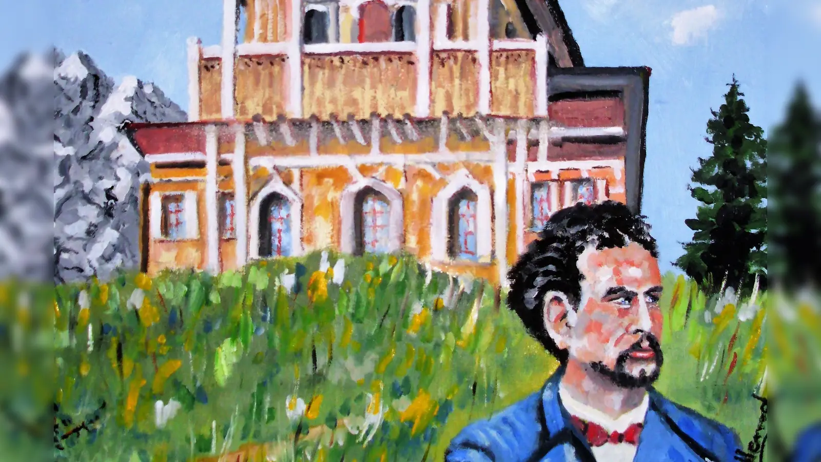 In der Kunstausstellung zu sehen sein wird auch das Gemälde „Ludwig II. am Schachen”. (Bild: Henri Lallemand)