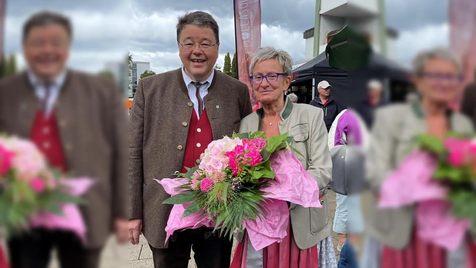 Bürgermeister Thomas Loderer und Organisatorin Susanne Vordermaier freuen sich auf viele Besucher auf dem beliebten Straßenfest am 7. September. (Foto: hw)