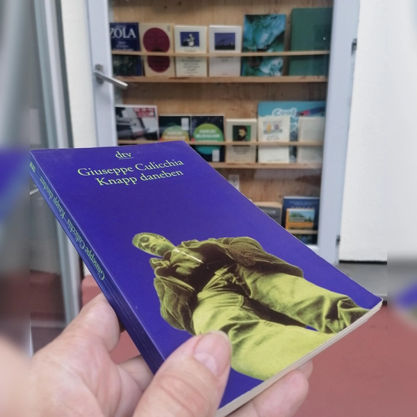 „Knapp daneben” im Bücherfenster an der Ligsalzstraße: Der Roman über den jungen Walter erzählt mitreißend und bissig von Unsicherheit, von Ängsten, von Problemen und von Einsamkeit. (Foto: job)