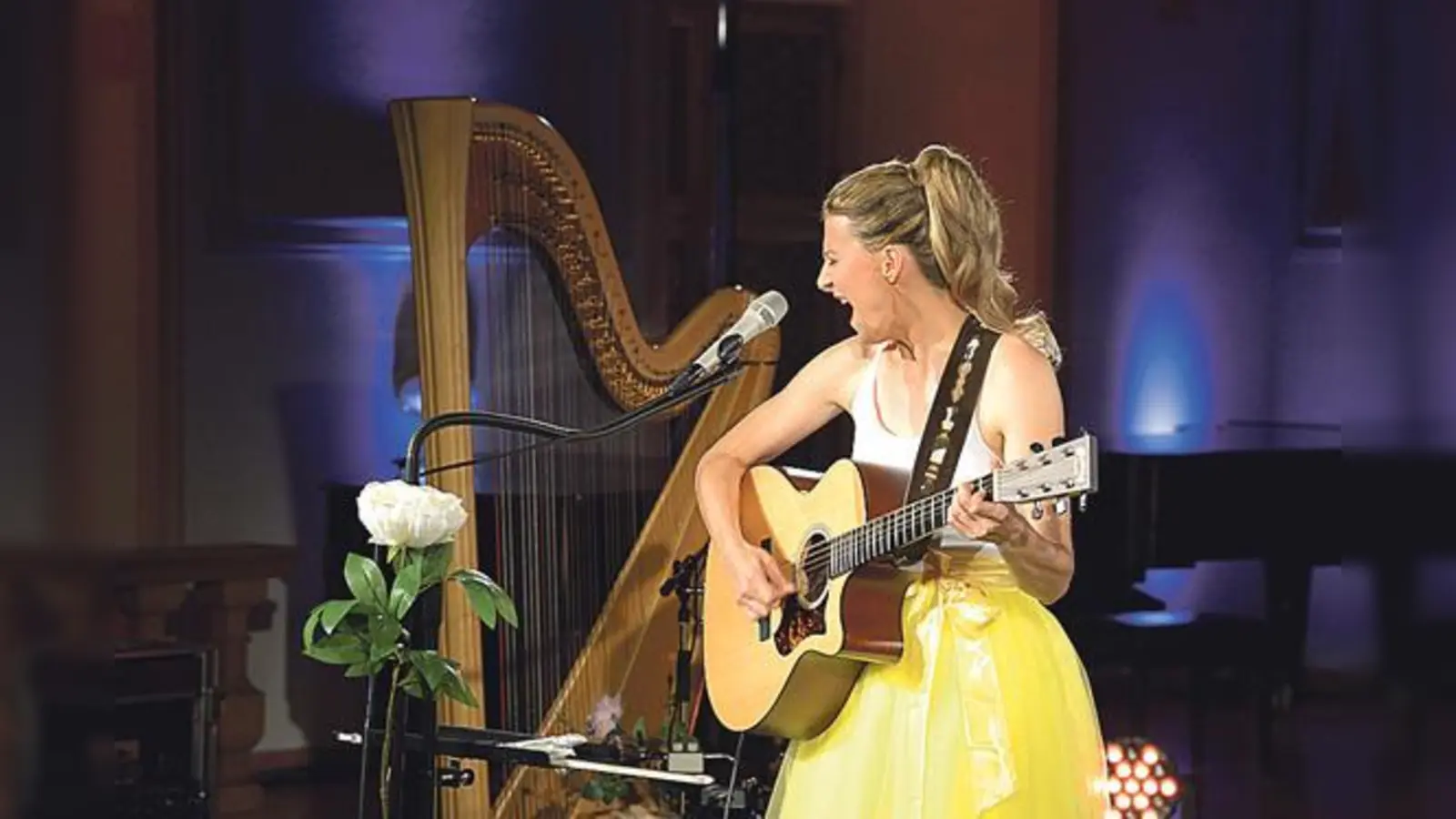 Eine Frau, ein Orchester: Ela Marion begleitet sich selbst auf acht verschiedenen Instrumenten.	 (Foto: VA)